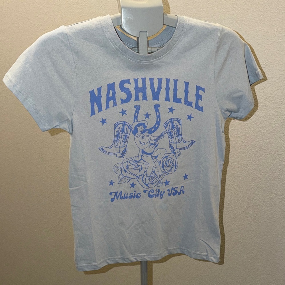 Kittenish Kids Nashville Tee - Light Blue